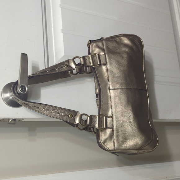 Fossil Gold Leather Handbag - Picture 4 of 6